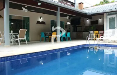 Casa em condomínio fechado com 5 quartos à venda na alameda urubupunga, --, riviera, bertioga por r$ 3.300.000
