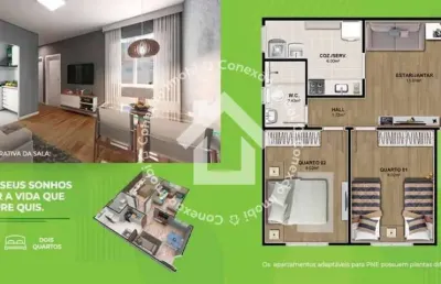 Apartamento no villa natureza, bairro porto dantas em aracaju com 2 quartos