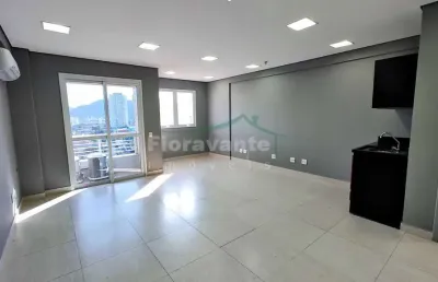 Sala comercial, vila mathias, santos, no the blue office mall.
