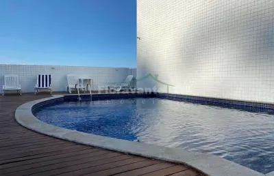 Apto 1 suíte, lavabo, 1 vaga demarcada. lazer na cobertura.