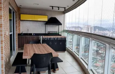 Apartamento com 3 quartos, boqueirão, santos. andar alto