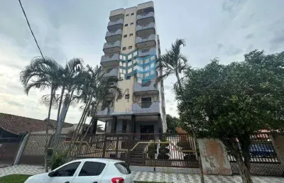 Apartamento de praia para venda em praia grande, maracanã, 2 dormitórios, 1 suíte, 1 banheiro