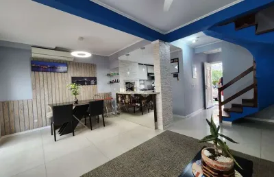 Sobrado 3 dormitórios no quinta do moinhos com 2 vagas e pátio lateral.