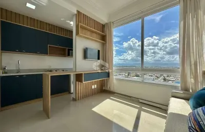 Apartamento 02 quartos , 01 suíte, mobiliado e decorado, infra, com vista  mar, no bairro zona nova, capão da canoa
