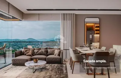 Apartamento 1 suíte + 2 dormitórios com vista para a serra do mar em joinville - sc