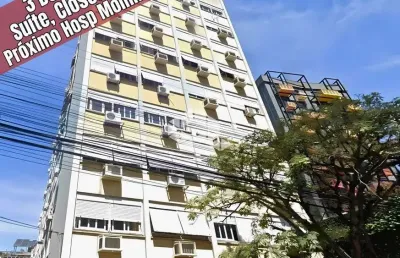 3 dormitórios, suite, closet, 1 vaga e mais estacionamento p/visitante. próximo moinhos de vento.