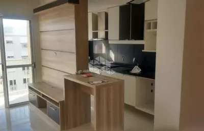 Apartamento com  2 dormitórios sendo 1 suíte , sala de estar com sacada mobiliado, 1 vaga no jardim carvalho