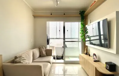 Apartamento de 2 quartos, sacada com churrasqueira e vaga no morro santana
