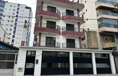 Apartamento a venda na praia grande, bairro tupi, com 1 quarto, sacada e 1 vaga