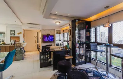Apartamento mobiliado, 82m², 2 dormitórios (1 suíte) 2 vagas no três figueiras próx.ao gnu e pça da encol