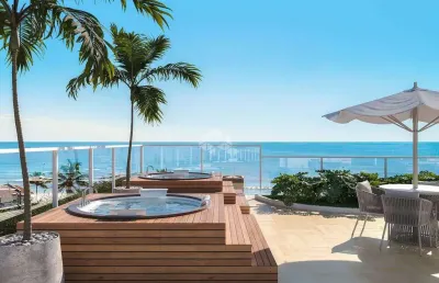 Apartamento com vista mar, a apenas 80 metros da praia, com 3 quartos em barra velha.