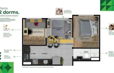 Apartamento na planta, 32m² por r$ 220.000 - cidade são mateus - são paulo/sp - entrada a partira de r$ 500,00 reais.