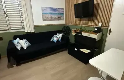 Kitnet com 1 quarto para alugar, 33 m² por r$ 1.500/mês - vilamar - praia grande/sp