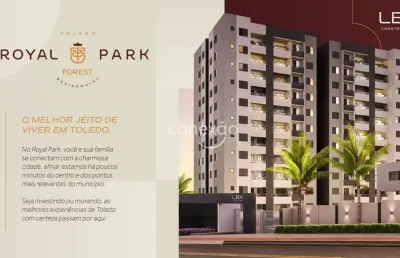 Apartamento com 2 quartos à venda, residencial royal park, com home clube, jardim concórdia, toledo/pr