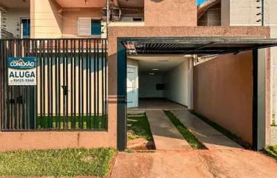 Sobrado semimobiliado para locação com 1 suíte + 3 quartos, jd. gisela - toledo/pr