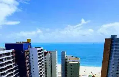 Apartamento com 1 dormitório com vista mar, 44 m² - praia de iracema - fortaleza/ce