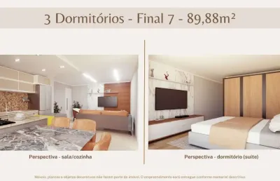 Apartamento 3 dormitórios sacada com churrasqueira ecoville