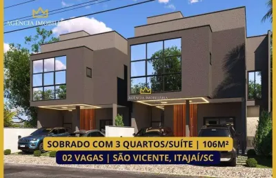 Sobrado 3 quartos próximo a estefano são vicente  itajaí/sc