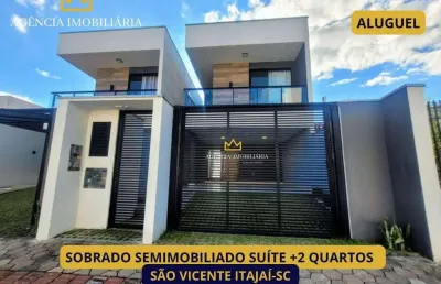 Sobrado com 3 dormitórios para alugar, 160 m² por r$ 6.165,18/mês - são vicente - itajaí/sc