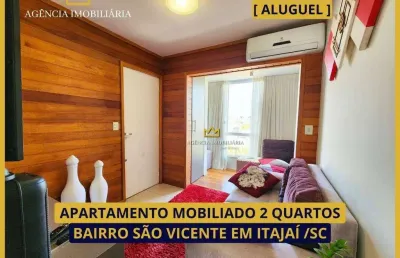 Aluguel apartamento mobiliado 2 quartos são vicente itajaí/sc
