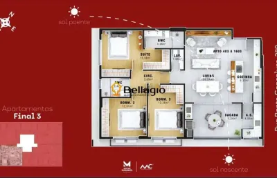Apartamento 3 dormitórios à venda nossa senhora das dores santa maria/rs