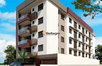 Apartamento de dois dormitórios com sacada e churrasqueira.