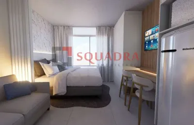 Apartamento studio com 21 m² no centro, curitiba/pr