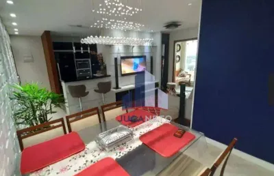Apartamento com 3 dormitórios à venda, 90 m² por r$ 580.000,00 - vila guarani - mauá/sp
