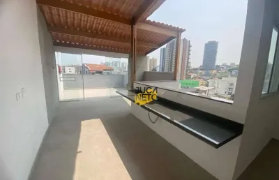 Cobertura com 2 dormitórios à venda, 116 m² por r$ 540.000,00 - parque central - santo andré/sp