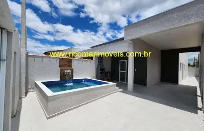 Casa para venda em itanha?m, gaivota, 3 dormitórios, 1 suíte, 1 banheiro, 2 vagas