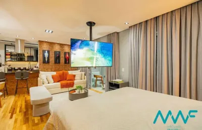 Apto alpha park - vista livre - finamente mobiliado!!!