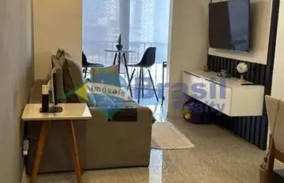 Apartamento mobiliado, 74m², 3 dormitórios, vila helena - santo andré