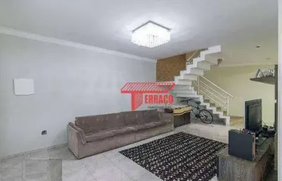 Sobrado com 3 dormitórios à venda, 266 m² por r$ 800.000,00 - vila alzira - santo andré/sp