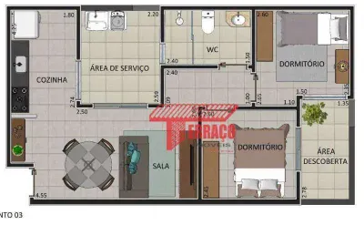 Apartamento com 2 dormitórios à venda, 60 m² por r$ 371.000,00 - vila linda - santo andré/sp