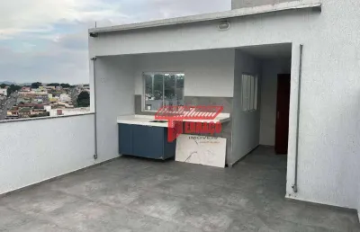 Cobertura com 2 dormitórios para alugar, 48 m² - vila guarani - mauá/sp