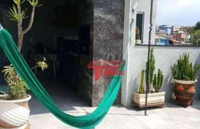 Cobertura com 1 dormitório à venda, 76 m²  - vila helena - santo andré/sp