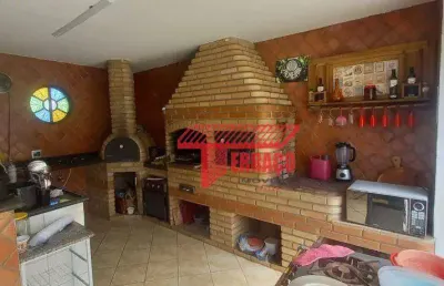Sobrado com 3 dormitórios à venda, 294 m² - vila scarpelli - santo andré/sp