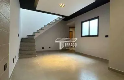 Cobertura com 2 dormitórios à venda, 47 m² por r$ 414.000 - vila scarpelli - santo andré/sp