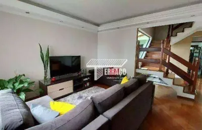 Sobrado com 3 dormitórios à venda, 153 m² - vila pires - santo andré/sp