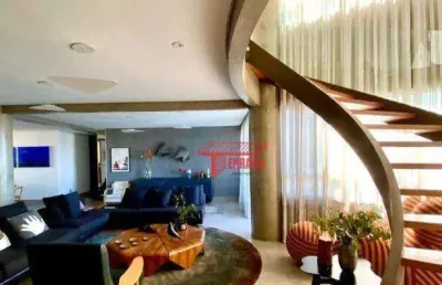 Apartamento duplex com 3 dormitórios à venda, 460 m² por r$ 7.200.000,00 - jardim - santo andré/sp