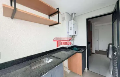 Apartamento novo com 2 dormitórios para alugar, 56 m² - jardim - santo andré/sp