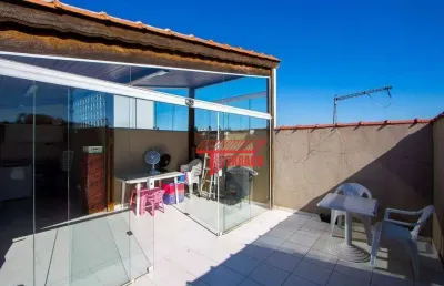 Cobertura com 2 dormitórios à venda, 76 m² por r$ 320.000 - vila junqueira - santo andré/sp