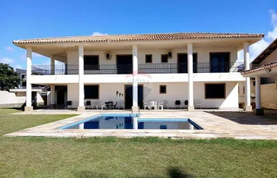 Venda de linda casa duplex, 5 quartos e 5 suítes, 900 m2,  frente para o mar, em vilas do atlântico, lauro de freitas/ba