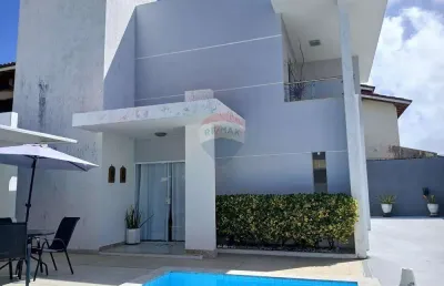 Venda de linda casa duplex em condomínio, com 4 quartos, 4 suítes, no loteamento miragem, em lauro de freitas/ba