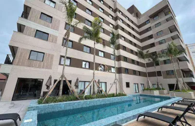 Apartamento com 1 dormitório para alugar, 20 m² por r$ 2.250/mês - novo mundo - curitiba/pr