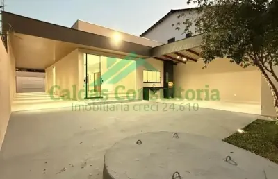 Casa a venda em caldas novas - 03 dormitórios + área gourmet