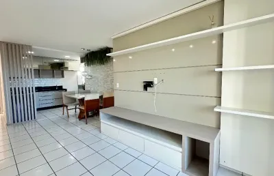 Apartamento semi mobiliado no condomínio clube aquarelle - abel cabral - nova parnamirim