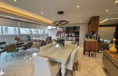 Cobertura duplex , mobiliada , 5 dormitórios gourmet .