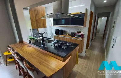 Lindo apartamento a venda com 2 quartos, móveis planejados, vista livre, lazer com piscina no canto do forte em praia grande
