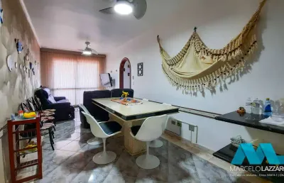 Apartamento vista mar, 2 quartos, mobiliado, na guilhermina em praia grande